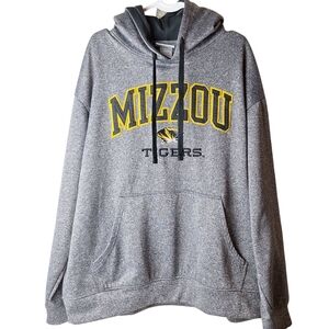 Missouri Tigers Mizzou Hoodie Embroidered XL Grey Pullover Fleece Lined MU
